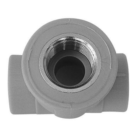 TEE FILETTATO FEMMINA 1&quot x Diam. 32 Grigio