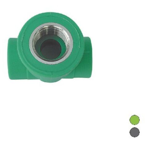 TEE FILETTATO FEMMINA IN POLIPROPILENE Misura: 3/4 x Diam. 25
