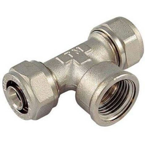 TEE MULTISTRATO FILETTO FEMMINA BAMPI - OTTONE MM 20X1/2 - 5 pezzi