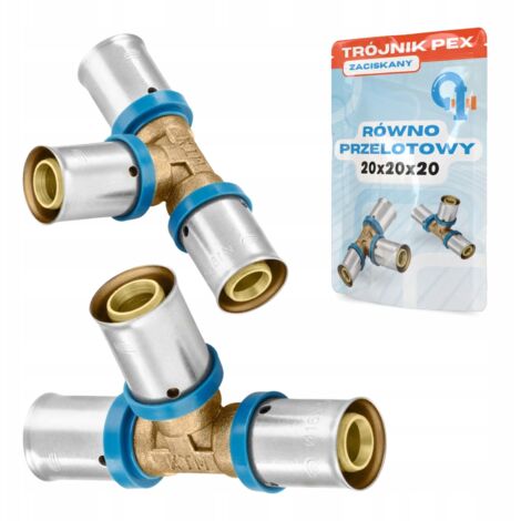 Tee pressato a flusso uniforme PEX 20 ALUPEX 20 x 20 x 20 mm