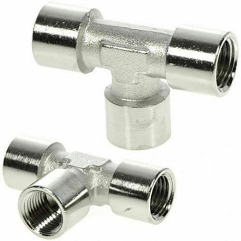 TEE RACCORDO T CROMATO FEMMINA VARIE MISURE (21830V) DA 1/4 (26815)