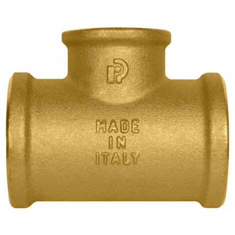 Tee Ridotta 11/4" - 1" - 11/4" Ottone Giallo