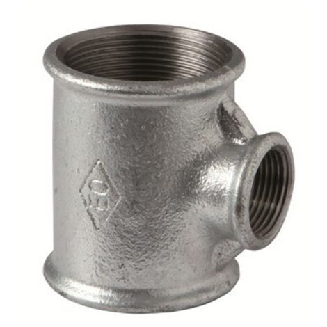 TEE RIDOTTA ZINCATA 1" x 3/4" x 1" -CONF