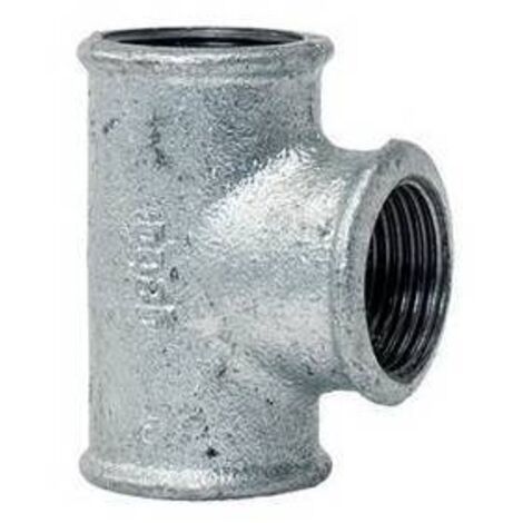 TEE RIDOTTA ZINCATA 2" x 1/2