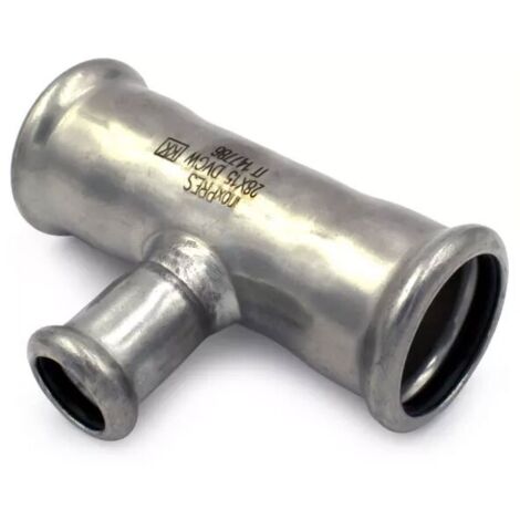 Tee ridotto ø42x28x42 inox 316L press. 192042028