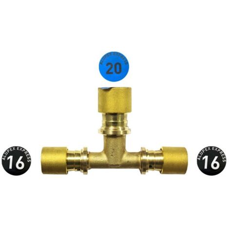 Tee ridotto intermedio 90° d.16 x 20 x 16 acqua/gas 340122902