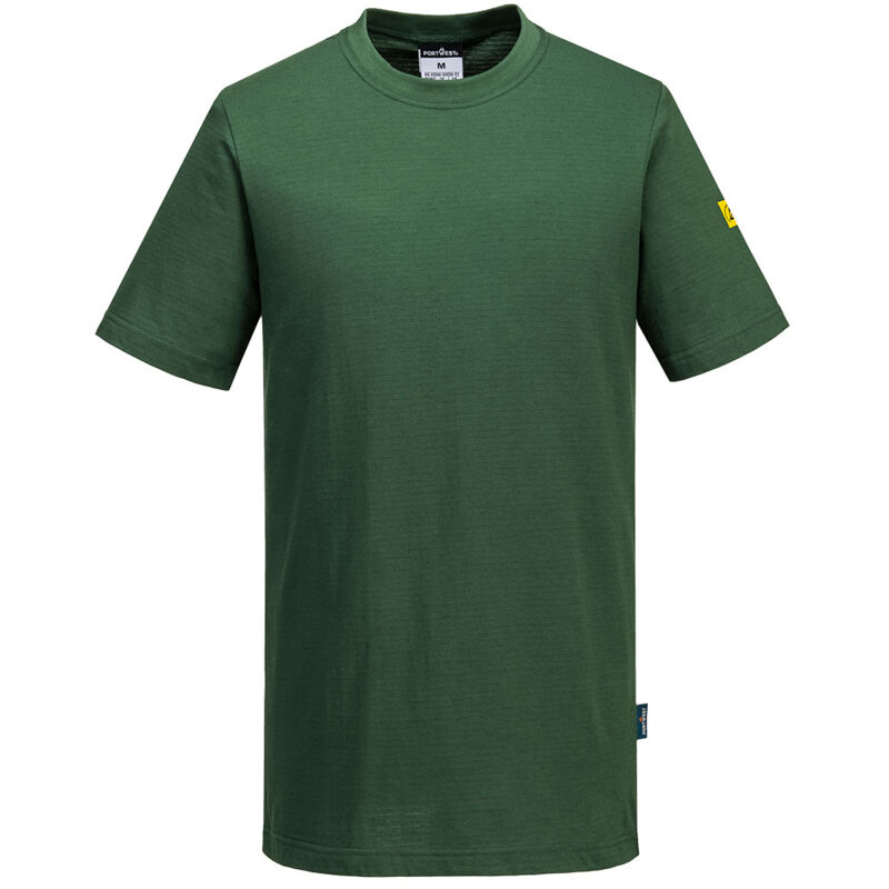 T-shirt Antistatique Esd - Taille M - Vert Forêt - Portwest T-shirt Antistatique Esd - Taille M - Vert Forêt - Portwest