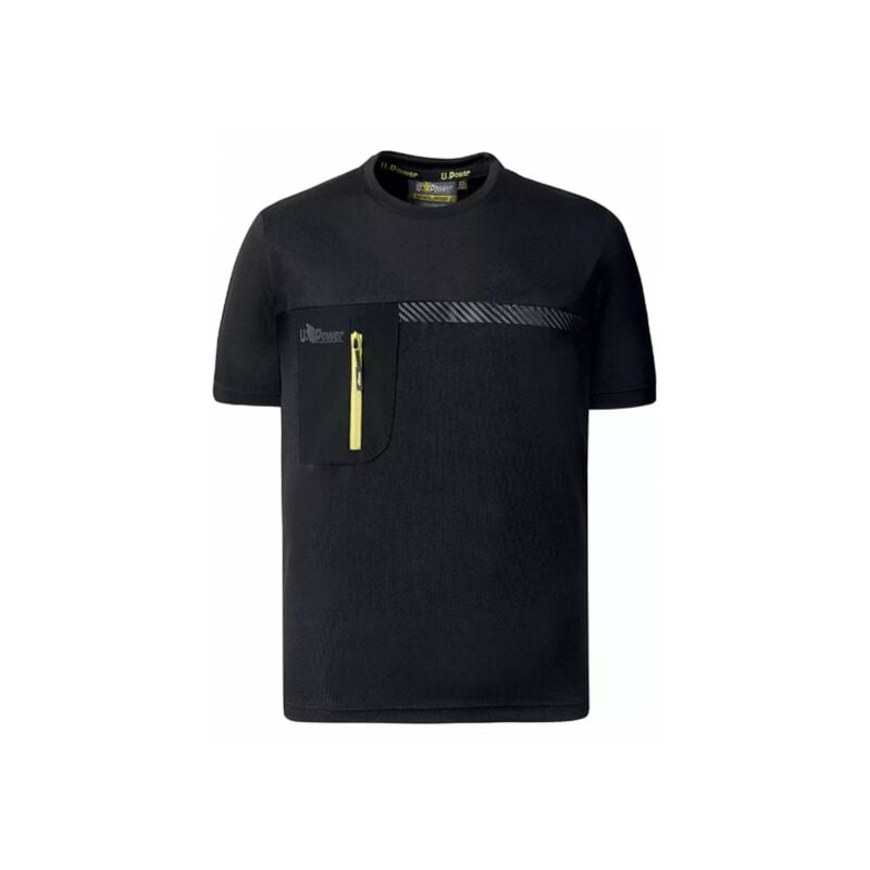 U-power - T-shirt de travail manches courtes en tissu christal - Noir l