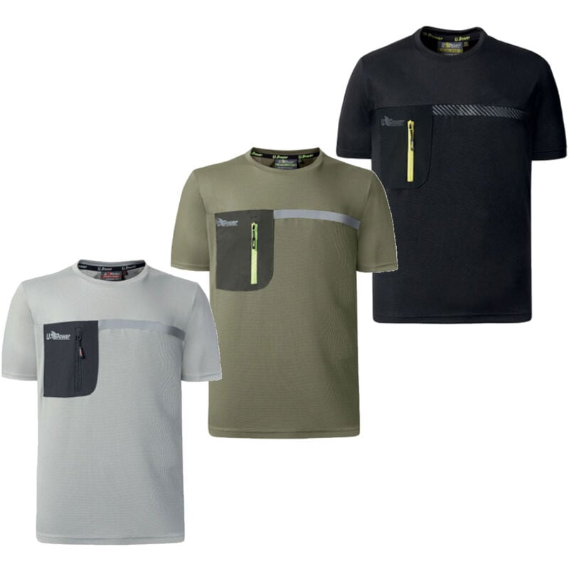 T-shirt de travail u Power Christal - xxxxl - Noir