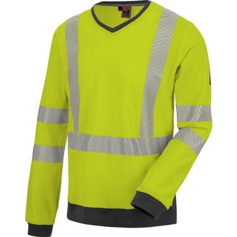 Tee-shirt de travail manches longues haute-visibilité jaune fluo Würth MODYF