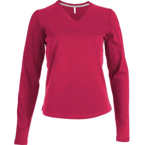 tee shirt manche longue femme rose