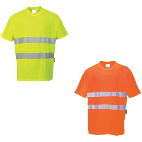 Tee shirt Haute Visibilité Portwest Confort Coton Orange Fluo L