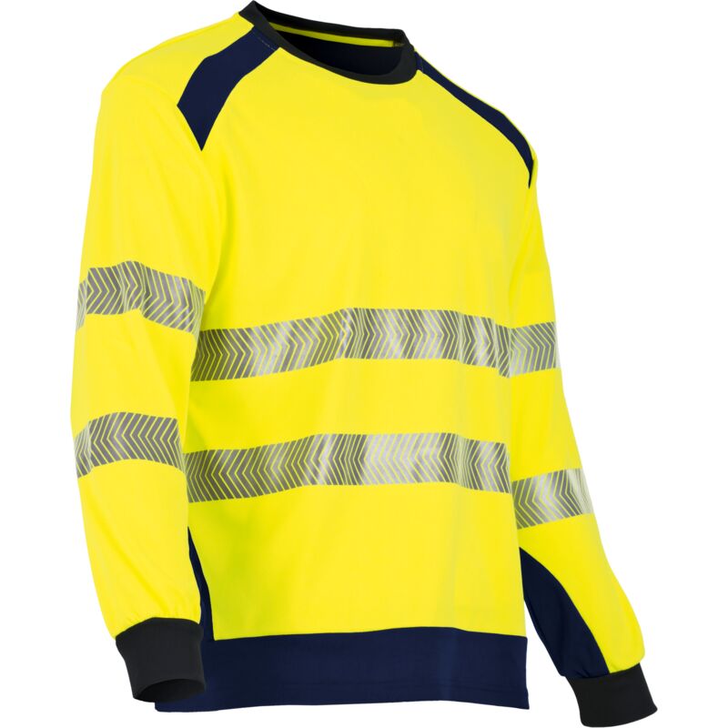 T-shirt de travail ML MAILLE HV CLARTE - MARINE/JAUNE FLUO 3XL