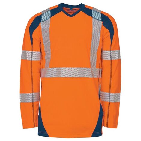 Tee-shirt manches longues haute visibilité HV APOLLO orange taille M - KIPLAY
