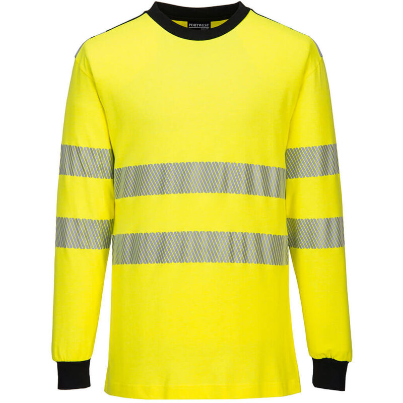 Tee Shirt Modaflame Pw3 Hv - Taille 4xl - Jaune/noir - Portwest Tee Shirt Modaflame Pw3 Hv - Taille 4xl - Jaune/noir - Portwest