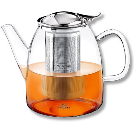 Teekanne aus Glas mit Metall-Teesieb 1,45 l