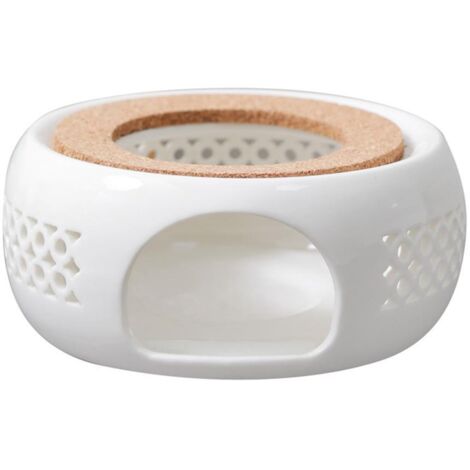 Teekannenwärmer aus Porzellan mit Korkständer für Tee und Kaffee, eleganter Teewärmer