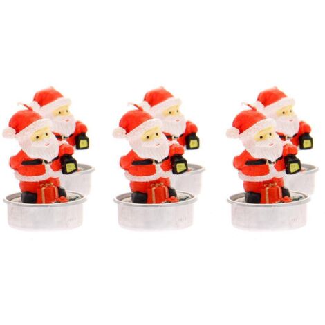 Teelichter Weihnachtsmänner, 6er-Set