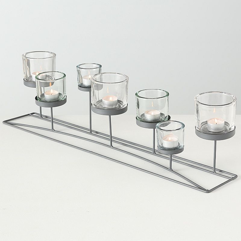 Preisvergleich für Teelichthalter für 7 Kerzen 1019941 Windlicht  Kerzenhalter Deko - Boltze, aus Eisen, GTIN: 4020607712331 | Ladendirekt