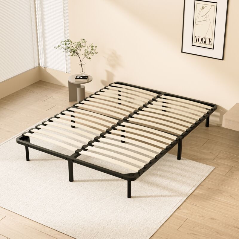 Teeno – Sommier 140x200cm à lattes en bois – 16 lattes – 9 pieds en