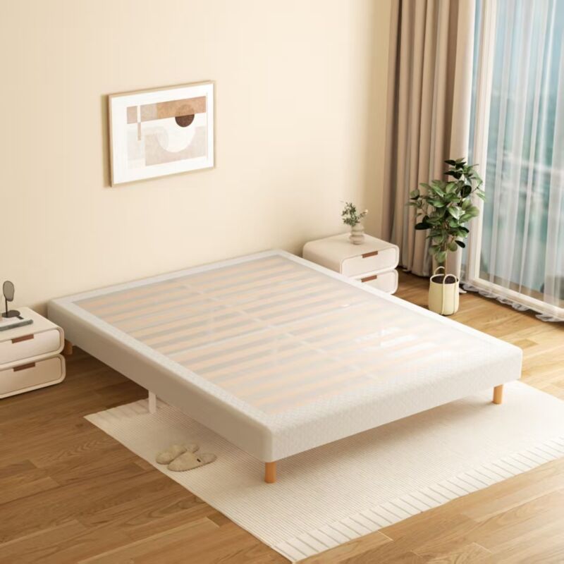 Sommier Tapissier 160 x 200cm Sommiers à Lattes avec 9 Pieds pour
