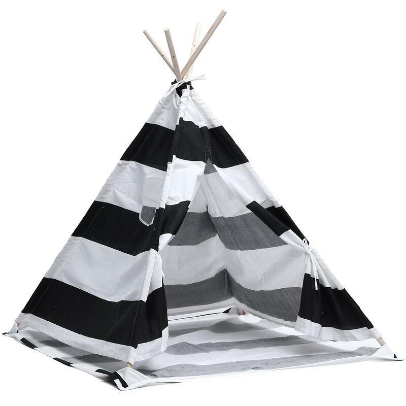 Teepee tent for children in cotton canvas 1,8m Stripe