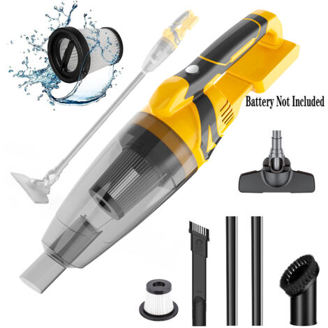 TEETOK Electric Powerful Car Vacuum Cleaner Dry Cordless Strong Suction Handheld Cleaning 3 in1 (Not Included Battery),Compatible with DeWALT Battery