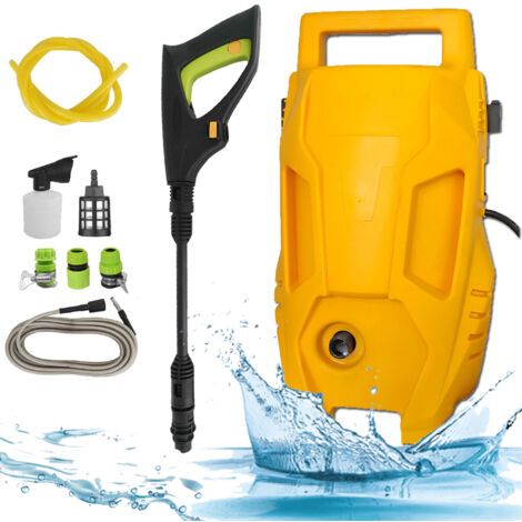TEETOK High Power Control Home pressure washer, Heavy-Duty Electric High Pressure Washer,max. 110 bar, flow rate: 300 l/h,  water filter,  high-pressure gun, dirt blaster, spray lance, Home Kit