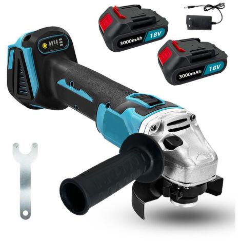 Teetok – Meuleuse d'angle sans fil 125 mm – 2 batteries 3.0Ah – Moteur sans balais 850W – Pour coupes précises dans espaces restreints