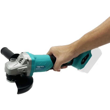 Teetok – Meuleuse d'angle sans fil 125 mm – Moteur sans balais 800W – Vitesse 10 000 tr/min – Compatible batteries Makita 18V
