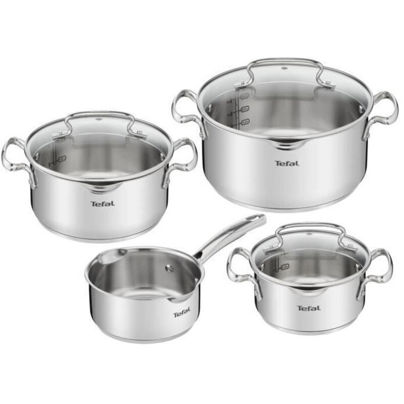 Tefal Duetto+ Batterie de cuisine acier inoxydable 7 pièces