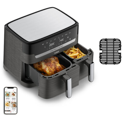 Tefal – Friteuse sans huile 8,3L – EY905B – 2700W avec 7 programmes automatiques – Cuisson rapide et efficace – Design moderne gris