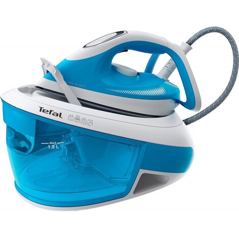 Tefal Express Airglide SV 8002, Dampfbügelstation ,blau/weiß