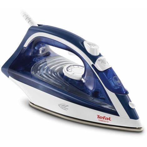 Tefal FV1845E0 Ferro da Stiro 2300 W, Colpo 110 Vapore Continuo da 35 g/min con Piastra Easygliss Diffusion Ceramica dal Design Molto Leggero, Adatto a Tutti i Tessuti, Bianco