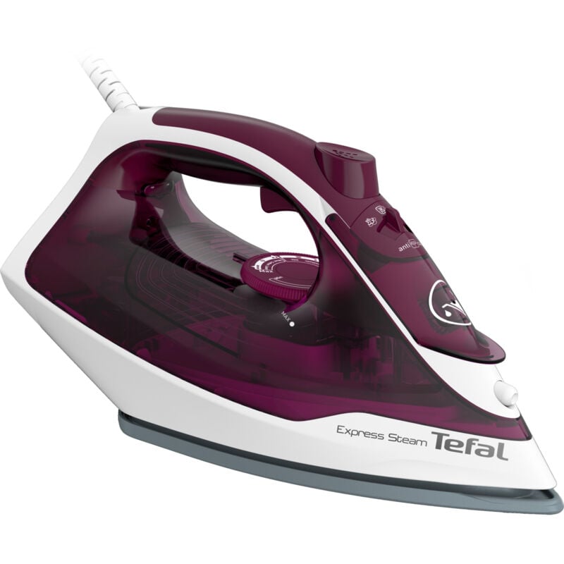Tefal - Express Steam FV2835E0 fer à repasser Séchage à la vapeur Semelle Cerilium de Cerilium 2400 w Purple, White