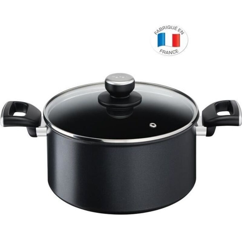 Faitout Unlimited 24 Cm Induction Revêtement Antiadhésif Anti rayures + Couvercle B5544602 Tefal Le Faitout - vue 2