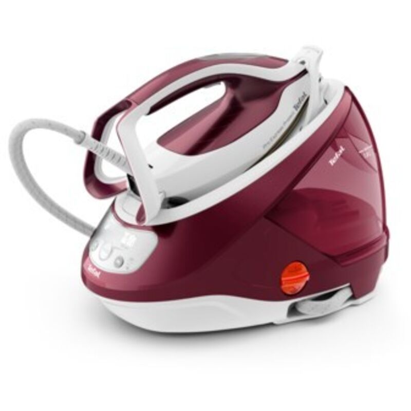 Tefal - GV9220 Station de repassage vapeur 2600 w Durilium AirGlide Semelle autonettoyante Bourgogne Blanc