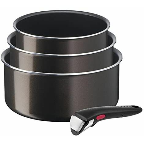 Tefal Ingenio Easy Plus Lot 3 casseroles 16/18/20 cm (1,5/2,1/3 L) + poignée amovible,...