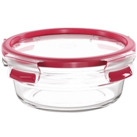 TEFAL MASTERSEAL FRESH VERRE, BOÎTE ALIMENTAIRE RONDE 0,6 L , CONSERVATION DES ALIMENTS, EMPILABLE, COMPATIBLE FOUR ET CONGÉLATE
