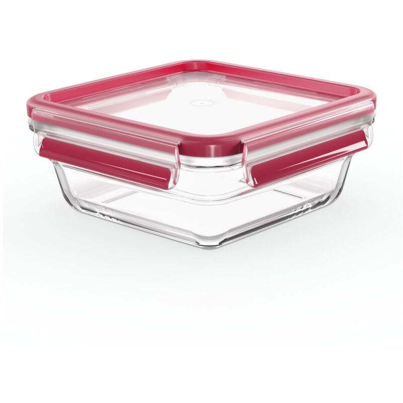 Tefal - masterseal fresh verre, boîte alimentaire carrée 0,8 l , conservation des aliments, empilable, compatible four et congélat