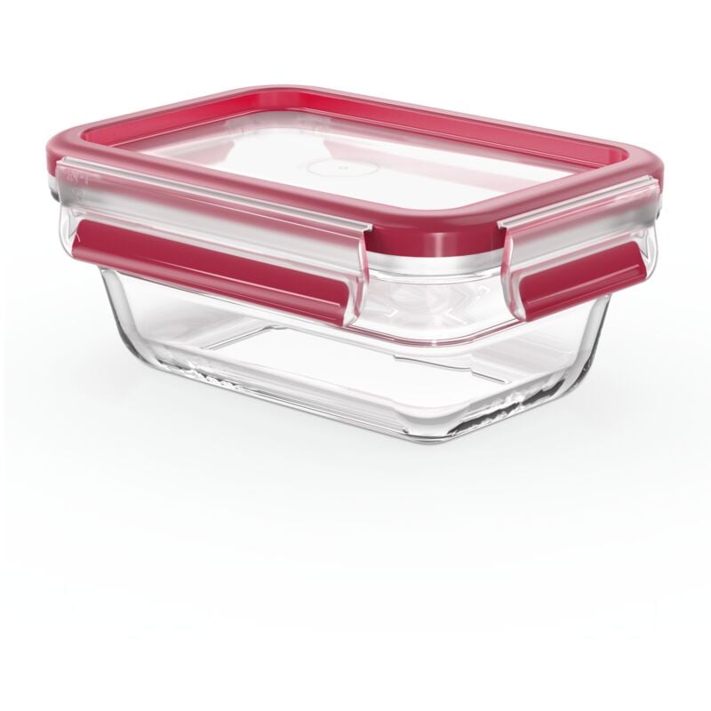Tefal - masterseal fresh verre, boîte alimentaire rectangulaire 0,45 l, conservation des aliments, empilable, compatible four et c