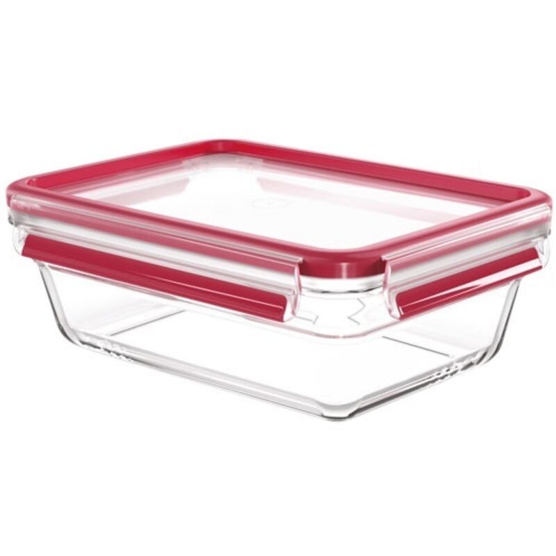 Tefal Masterseal Fresh Verre, Boîte Alimentaire Rectangulaire 1,3 L , Conservation Des Aliments, Empilable, Compatible Four Et C