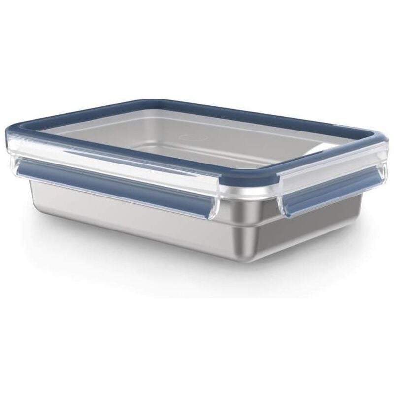 Tefal N1150510 MasterSeal Boîte de rangement 1,2 l Acier inoxydable/Bleu