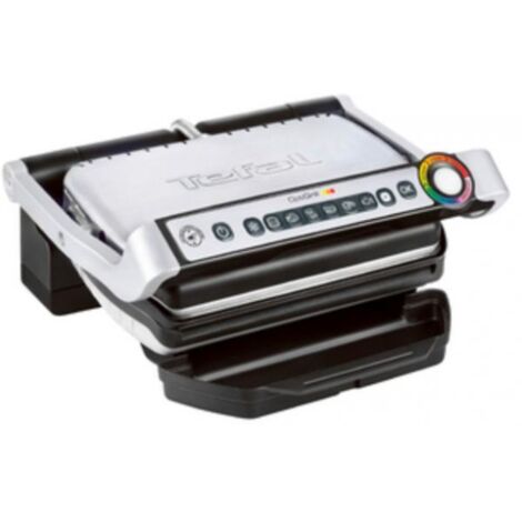 Tefal Optigrill GC705D - Griglia a contatto intelligente con 6 programmi automatici, adatta automaticamente la temperatura e ciclo di cottura ai cibi, piastre antiaderenti da 30 cm x 20 cm, colore: ac