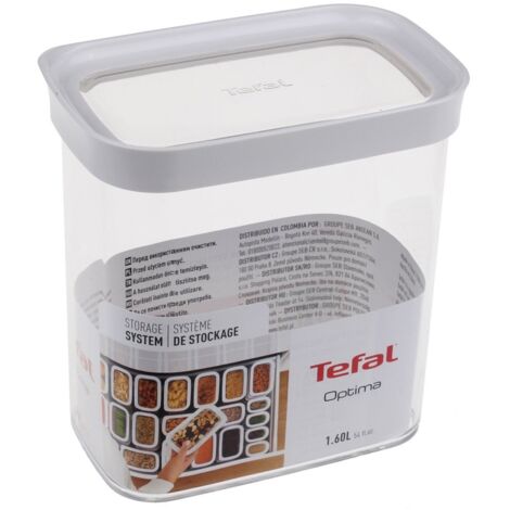Tefal - optima n1141110 caja de almacenamiento de plástico - 1,6l - n1141110 - 4168430011617
