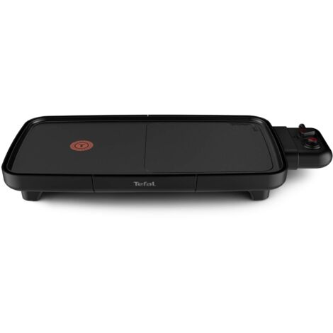 Tefal Plancha Booster Griglia Elettrica da Interno, Potenza 2200 W, Rivestimento Antiaderente Resist+, Tecnologia Thermo-Spot, CB6428