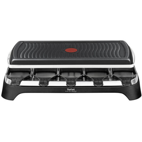 Tefal RE4588 parrilla de interior 10 personas(s) 1350 W Negro, Acero inoxidable