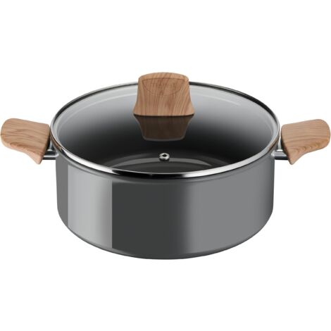 Tefal Renew Pentola 24 cm, Rivestimento antiaderente ceramico, Eco-progettato, Riciclato, Cottura sana, Termo-Signal, Utensile sicuro, Made in France, Tutti i fuochi tra cui induzione C4254613