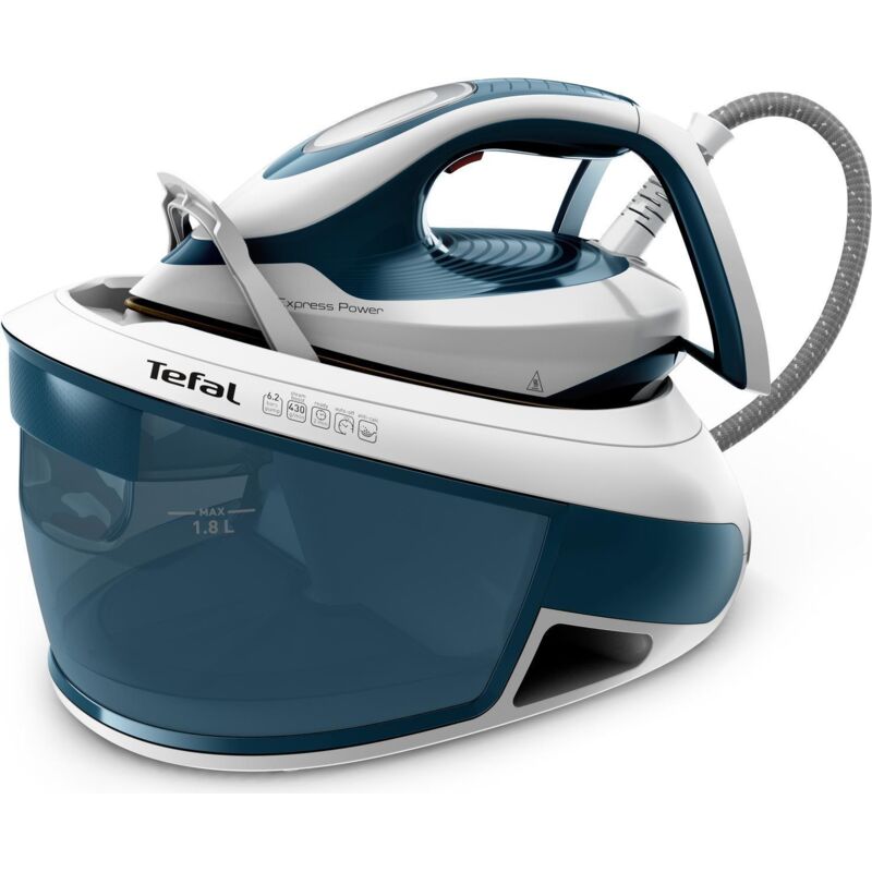 Tefal Express Power SV8111 1,8 l Durilium AirGlide Autoclean soleplate Blau, Weiß