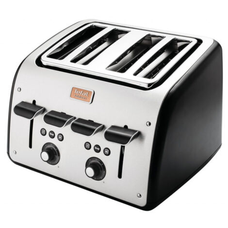 TEFAL TT770811 Grille-pain Maison 4 fentes, Remontée extra haute des tranches de pain, Réchauffage, Décongélation